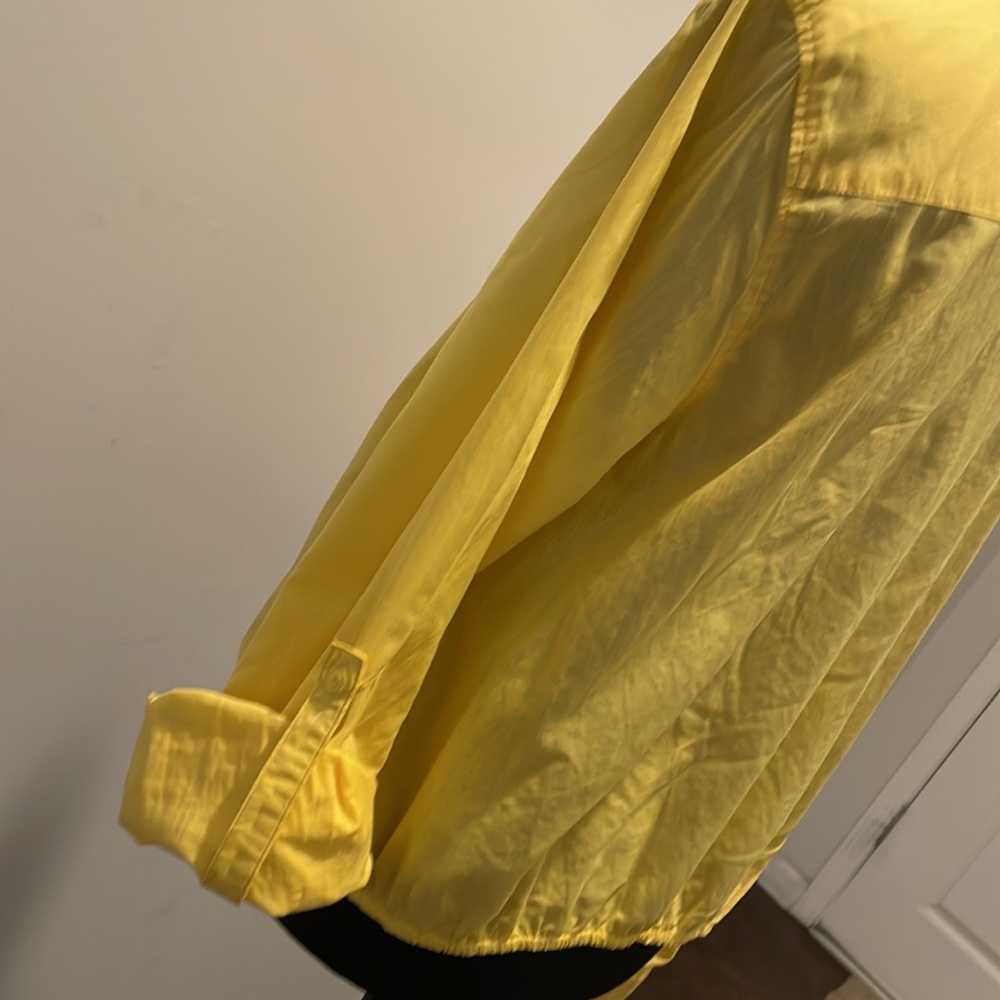 Focus Lifestyle Women’s Shirt Blouse Size XL Yellow Cropped - Picture 6 of 8